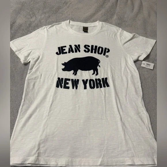 Jean Shop Men’s Printed Slub Cotton-Jersey T-Shirt White Size XS - Picture 3 of 9